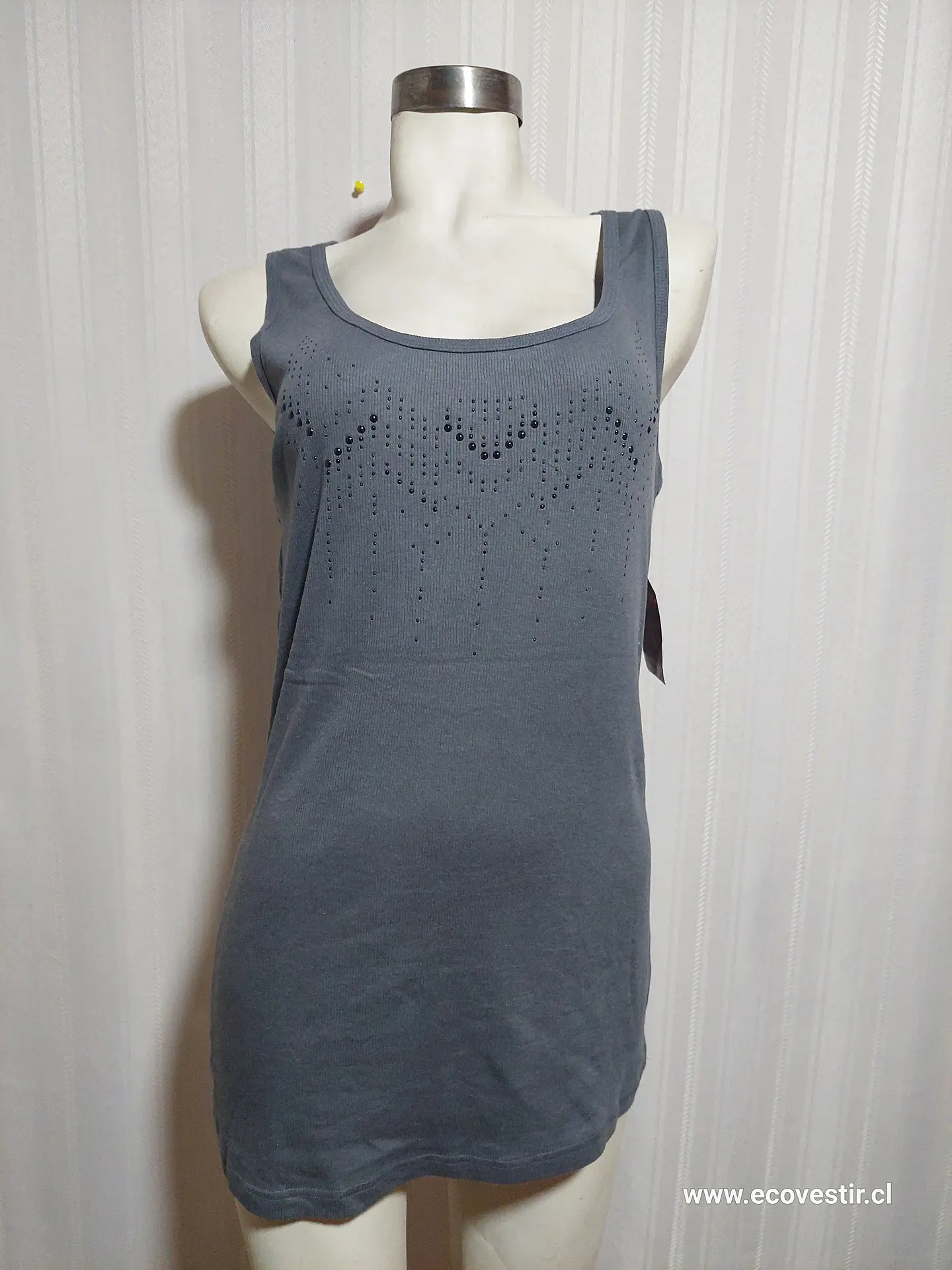 POLERA SIN MANGA GRIS FADED GLORY TALLA 2X  2