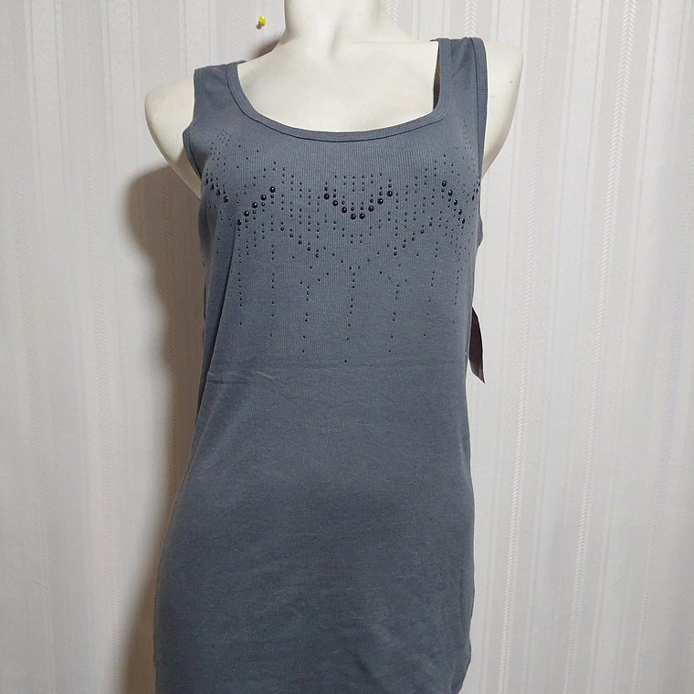 POLERA SIN MANGA GRIS FADED GLORY TALLA 2X  2