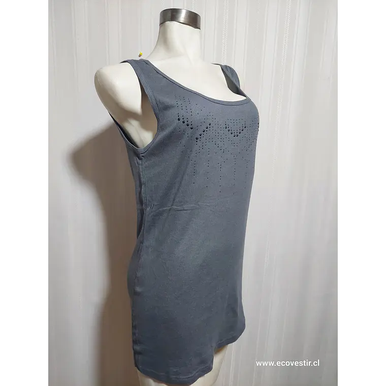 POLERA SIN MANGA GRIS FADED GLORY TALLA 2X  3