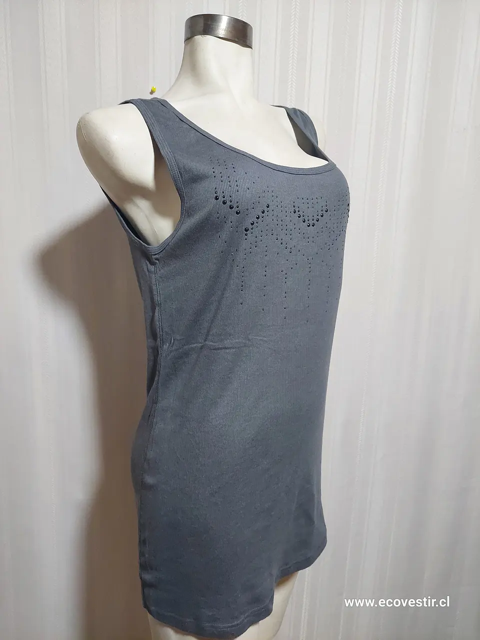 POLERA SIN MANGA GRIS FADED GLORY TALLA 2X  3