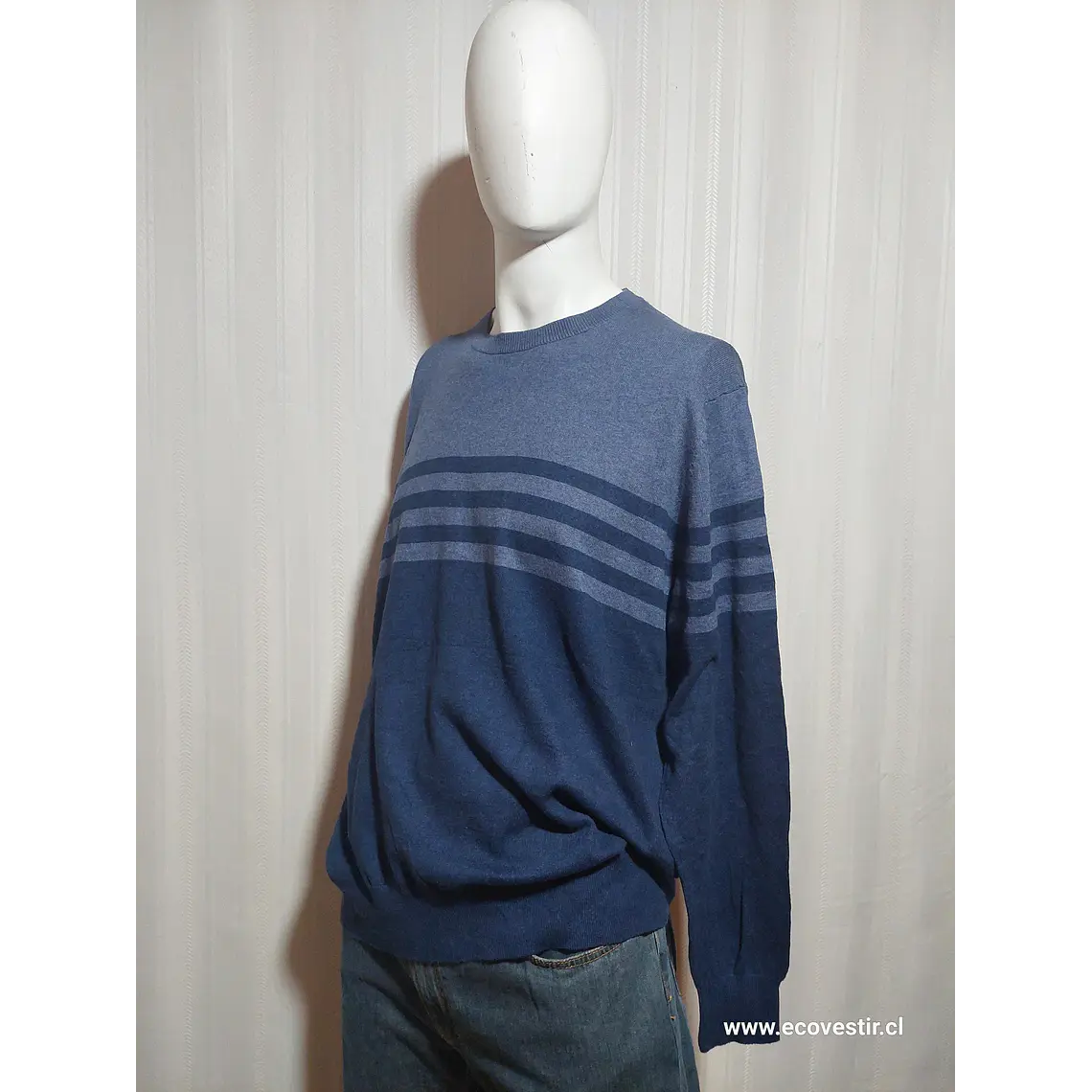 SWEATER CASUAL AZUL GEORGE TALLA XL 2