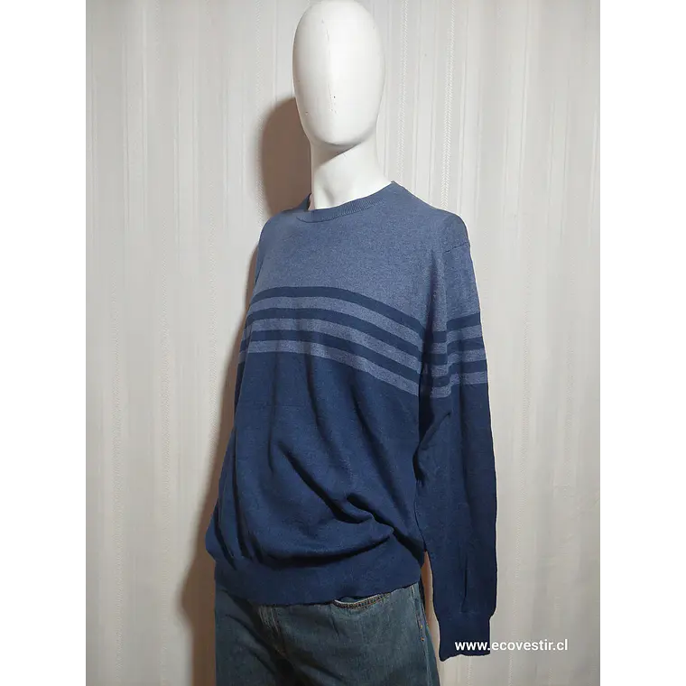 SWEATER CASUAL AZUL GEORGE TALLA XL 2