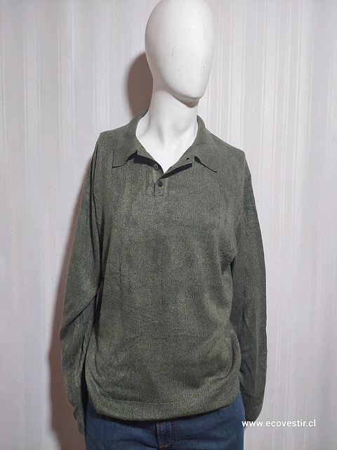 SWEATER CUELLO POLO VERDE DOCKERS TALLA XL