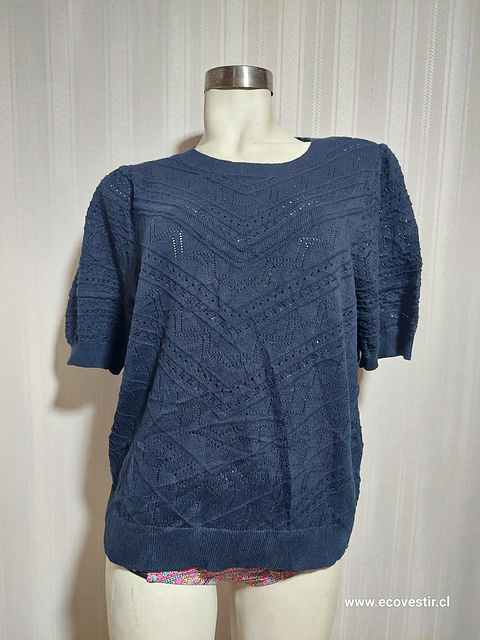 SWEATER M/C AZUL LOFT TALLA XL