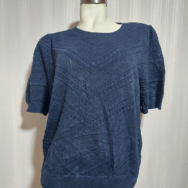 SWEATER M/C AZUL LOFT TALLA XL 1