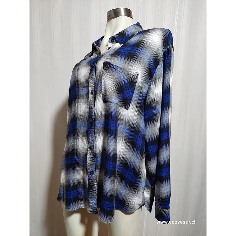 BLUSA AZUL-GRIS WORKSHOP TALLA 2X 3