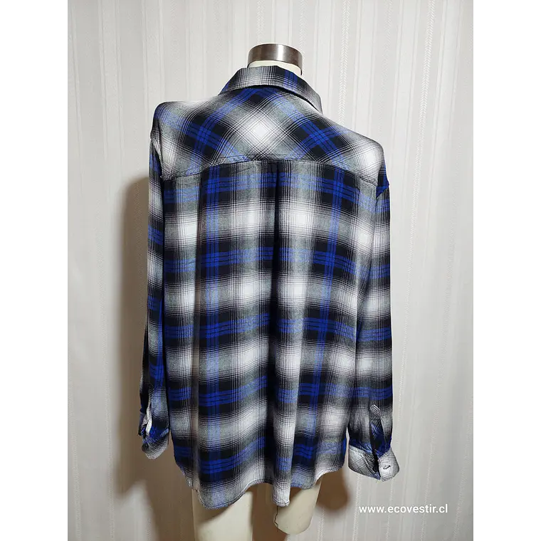BLUSA AZUL-GRIS WORKSHOP TALLA 2X 4