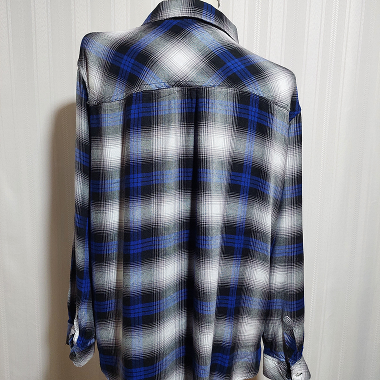 BLUSA AZUL-GRIS WORKSHOP TALLA 2X 4