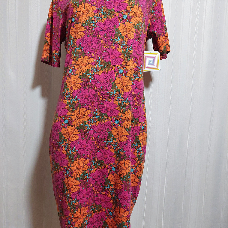 VESTIDO FLORAL MULTICOLOR LULAROE TALLA XL  1