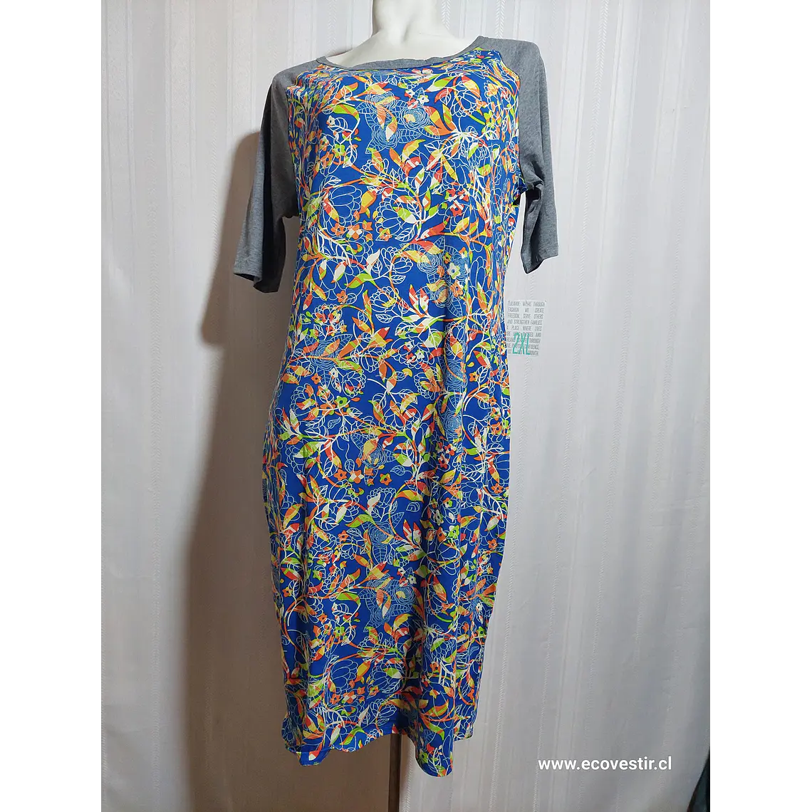 VESTIDO FLORAL MULTICOLOR LULAROE TALLA 2XL  1