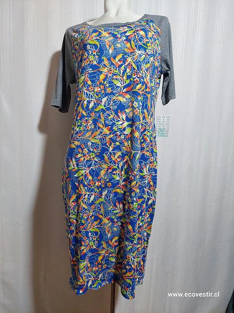 VESTIDO FLORAL MULTICOLOR LULAROE TALLA 2XL 