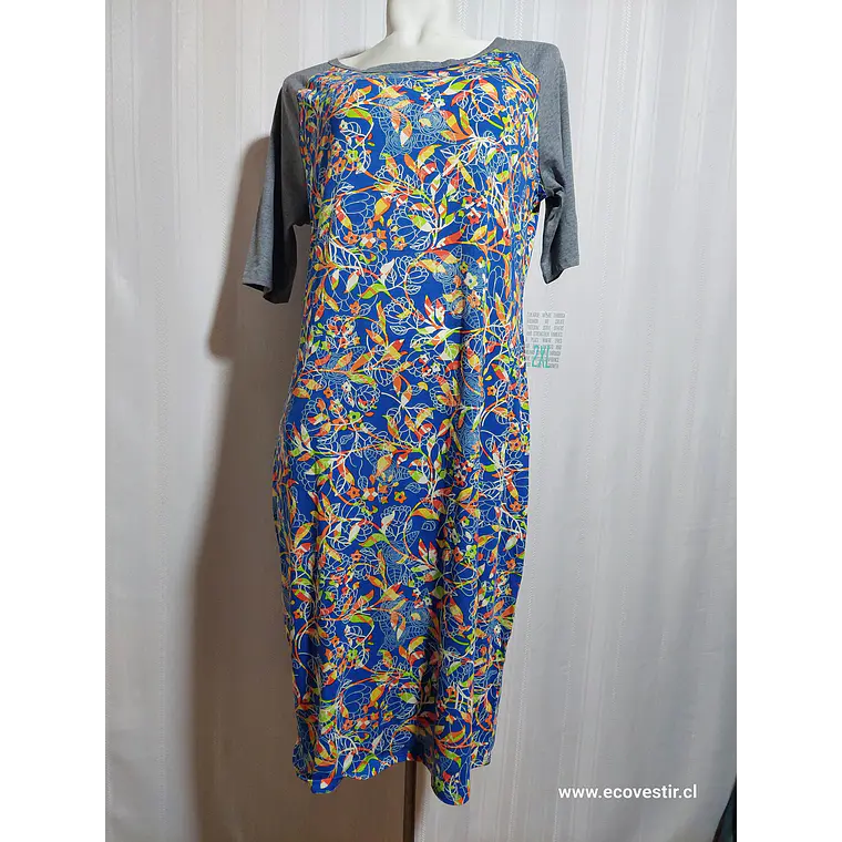 VESTIDO FLORAL MULTICOLOR LULAROE TALLA 2XL  1