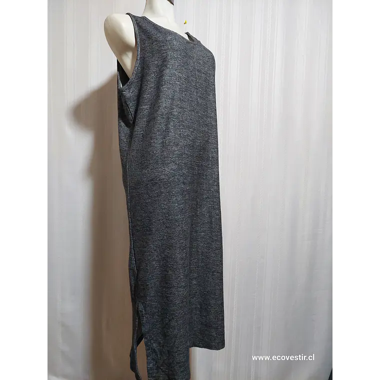 VESTIDO SIN MANGA GRIS MATTY M TALLA XL 2