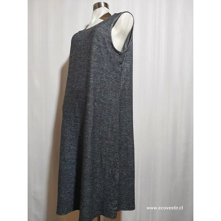 VESTIDO SIN MANGA GRIS MATTY M TALLA XL 3