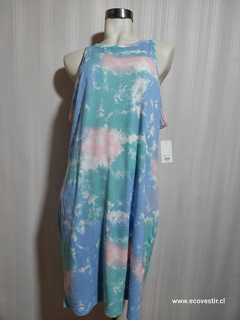 VESTIDO FLORAL MULTICOLOR  S0 KOHL'S  TALLA 2X 