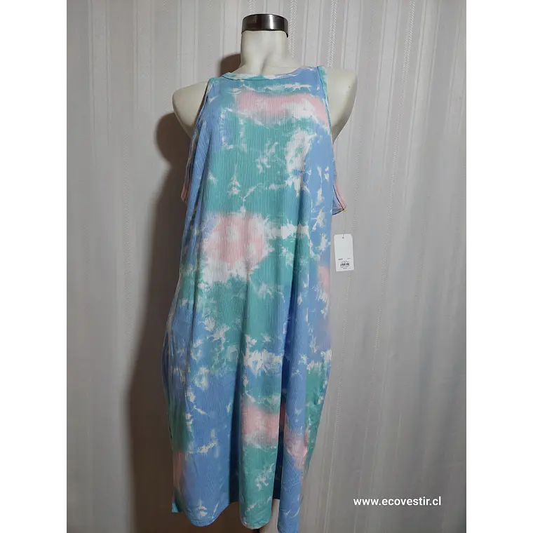 VESTIDO FLORAL MULTICOLOR  S0 KOHL'S  TALLA 2X  1