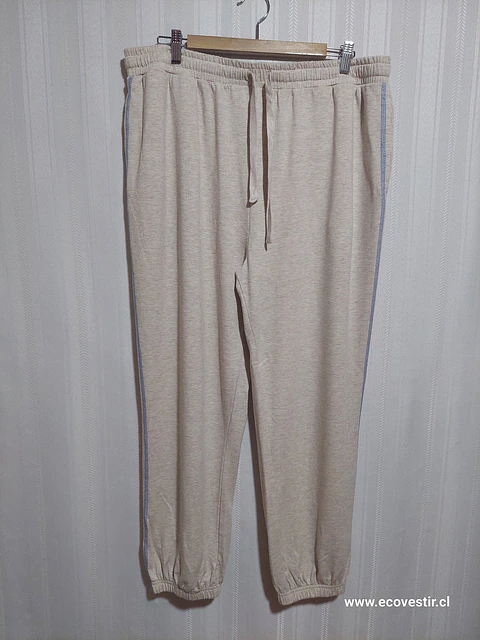 PANTALÓN BUZO BEIGE TIME AND TRU TALLA XL (16-18)