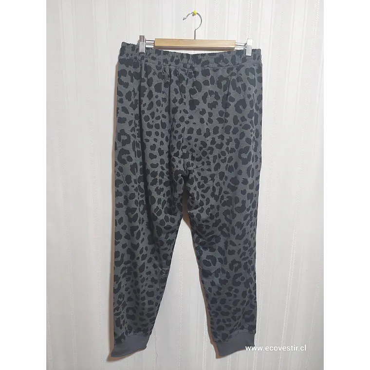 PANTALÓN BUZO NEGRO ESTAMPADO LULAROA TALLA 2XL 2