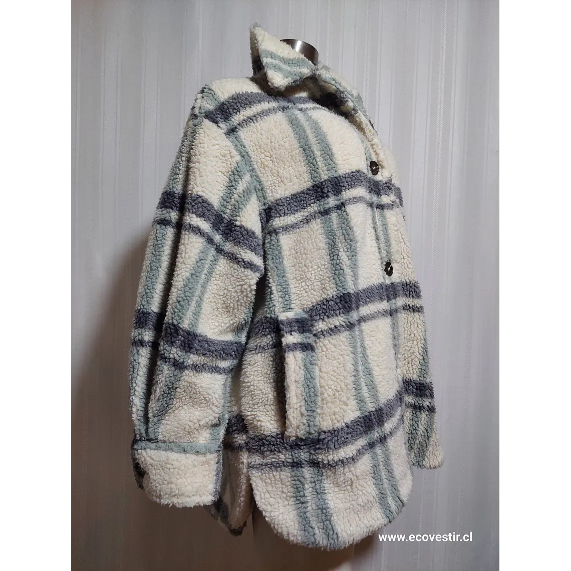 ABRIGO CORDERITO MULTICOLOR H&M TALLA M 2
