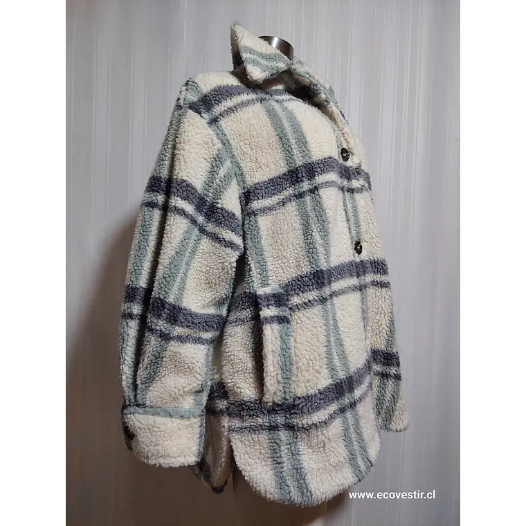 ABRIGO CORDERITO MULTICOLOR H&M TALLA M 2