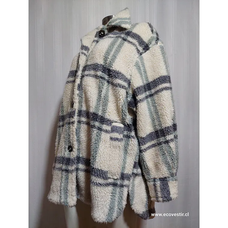 ABRIGO CORDERITO MULTICOLOR H&M TALLA M 3