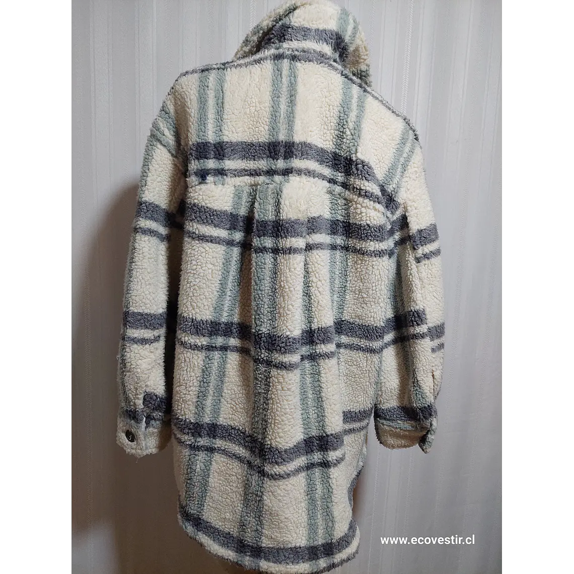 ABRIGO CORDERITO MULTICOLOR H&M TALLA M 4