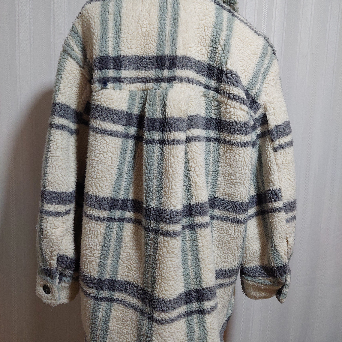 ABRIGO CORDERITO MULTICOLOR H&M TALLA M 4