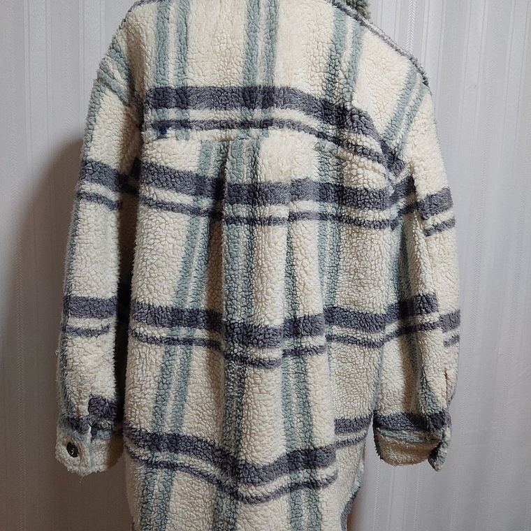 ABRIGO CORDERITO MULTICOLOR H&M TALLA M 4