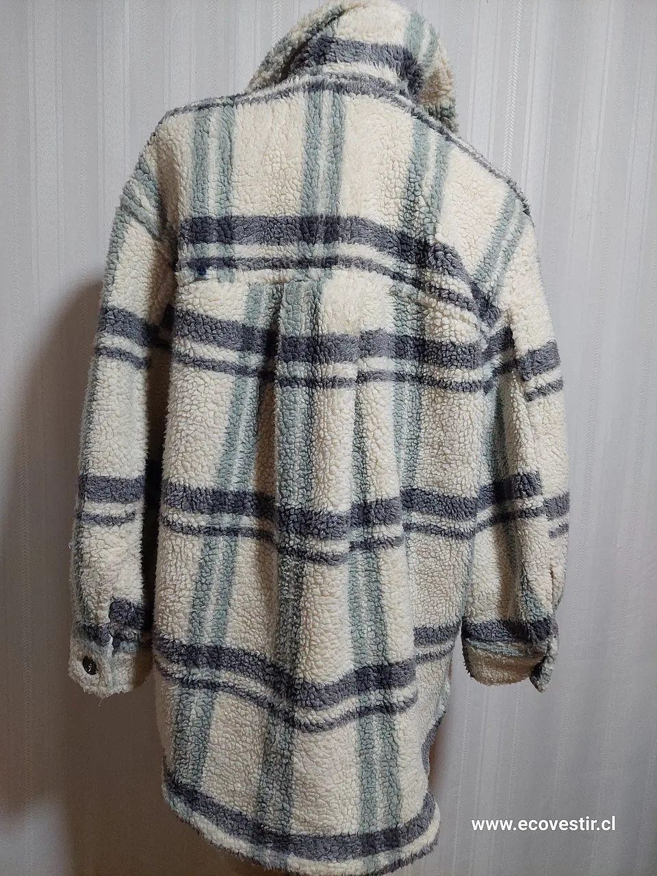 ABRIGO CORDERITO MULTICOLOR H&M TALLA M 4