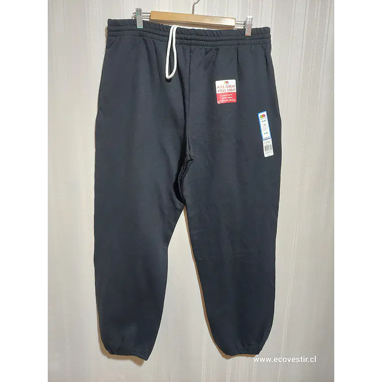 PANTALÓN BUZO NEGRO FRUIT OF THE LOOM TALLA XL 1
