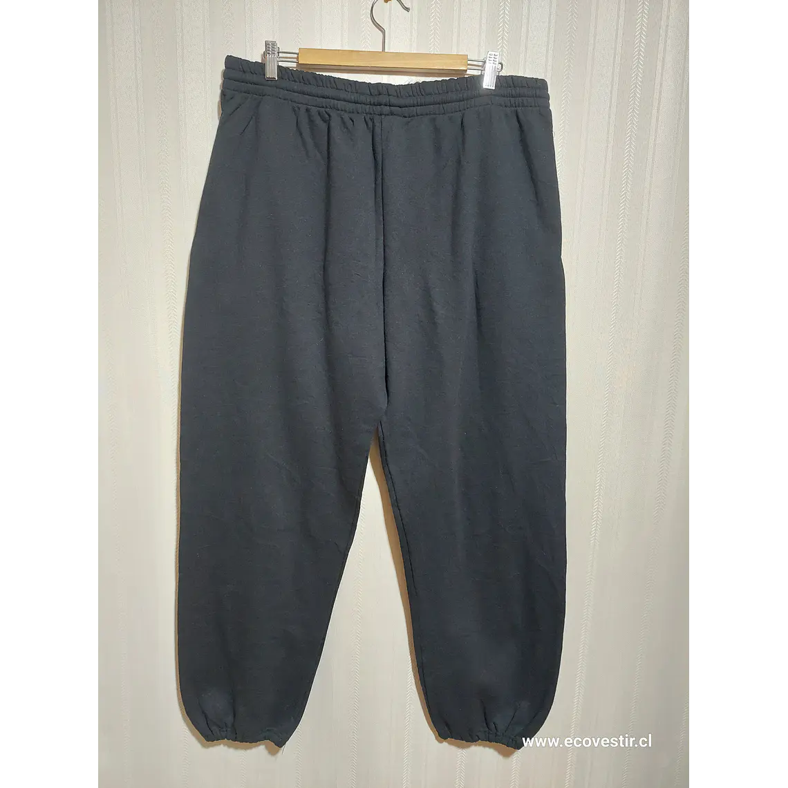 PANTALÓN BUZO NEGRO FRUIT OF THE LOOM TALLA XL 2