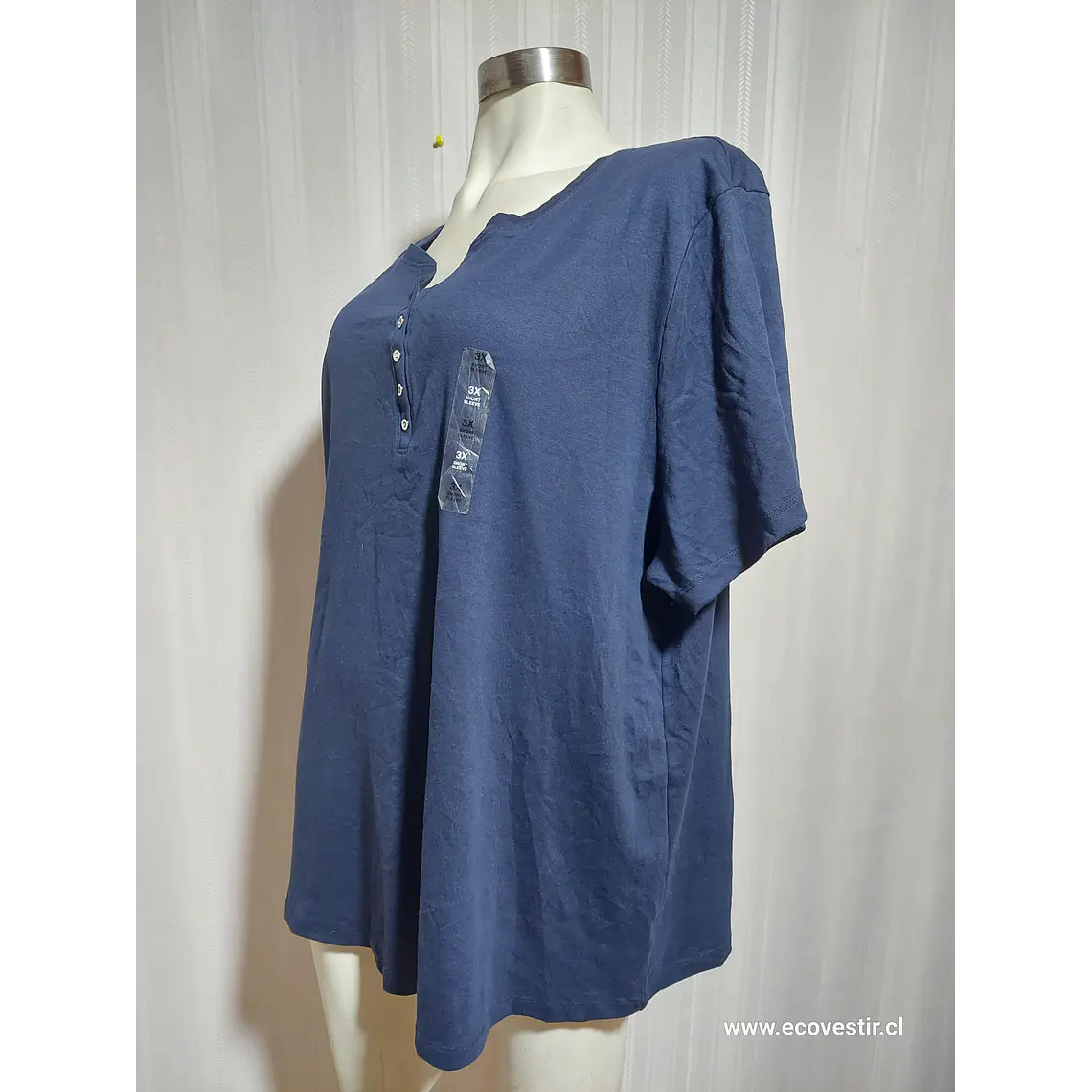 POLERA AZUL MARINO KAREN SCOTT TALLA 3X 2