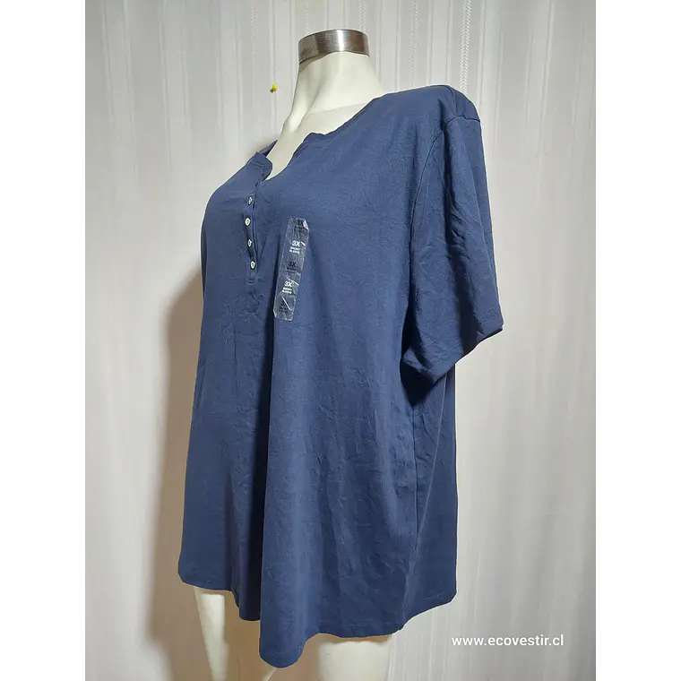 POLERA AZUL MARINO KAREN SCOTT TALLA 3X 2