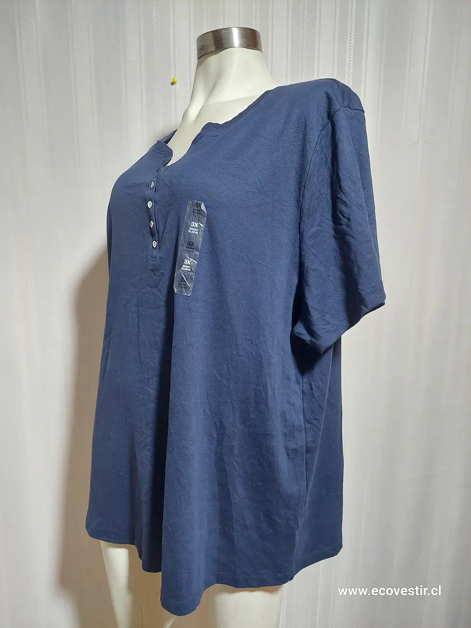 POLERA AZUL MARINO KAREN SCOTT TALLA 3X 2