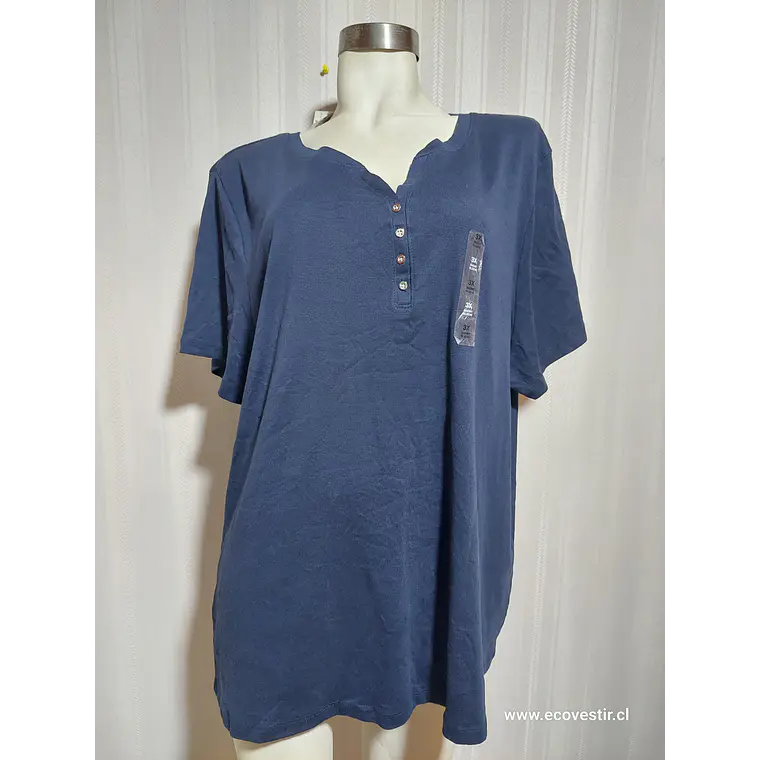 POLERA AZUL MARINO KAREN SCOTT TALLA 3X 3