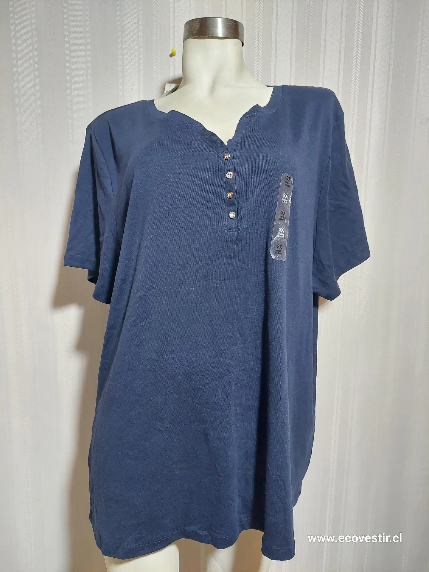 POLERA AZUL MARINO KAREN SCOTT TALLA 3X 3