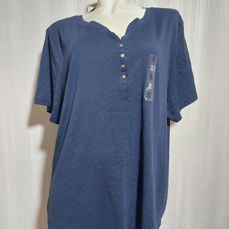 POLERA AZUL MARINO KAREN SCOTT TALLA 3X 3