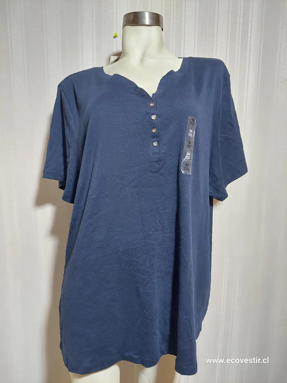 POLERA AZUL MARINO KAREN SCOTT TALLA 3X 3