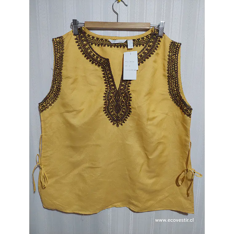 BLUSA MOSTAZA SHERRY TAYLOR TALLA 2X 1