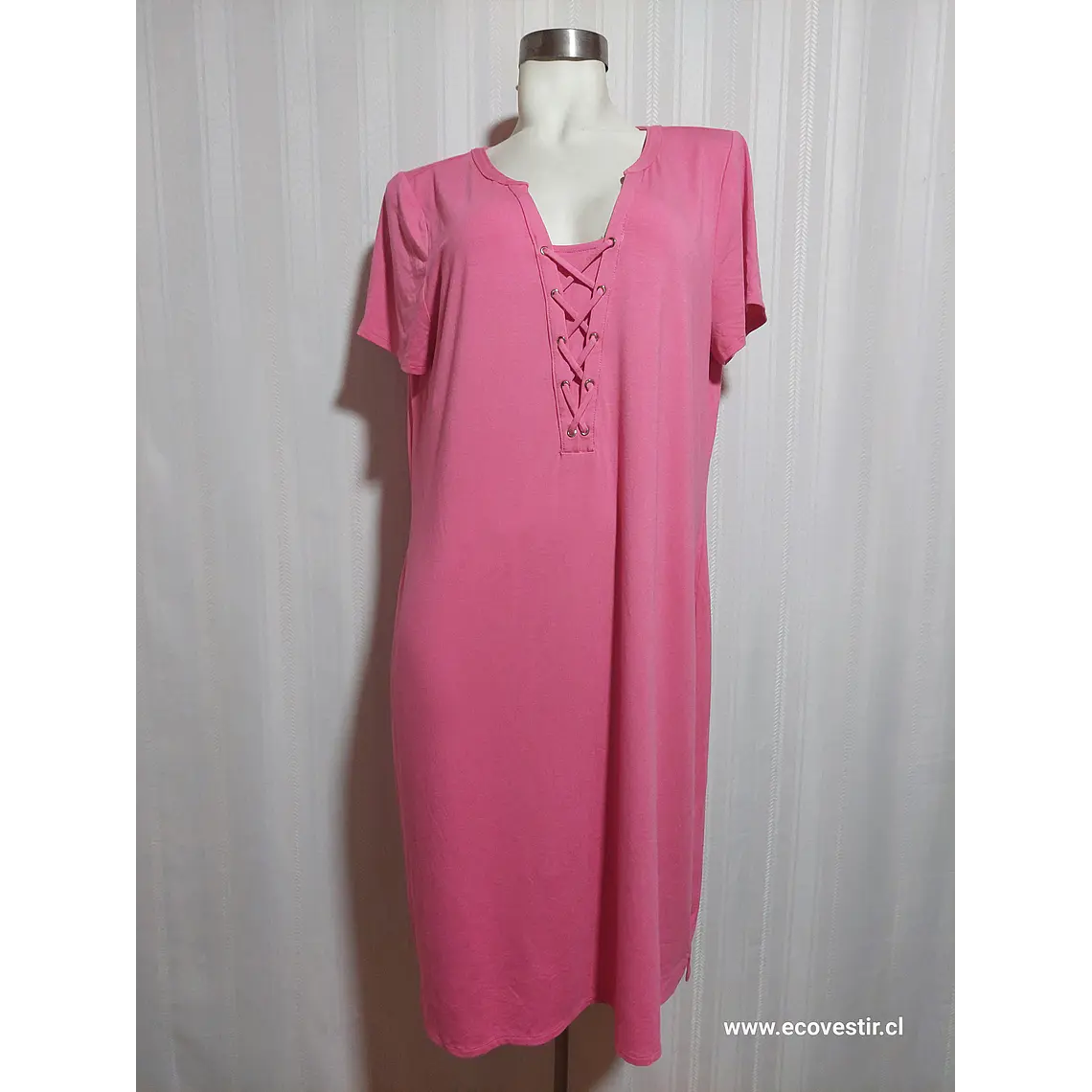 VESTIDO CASUAL ROSADO WHITE / BLACK TALLA XL 1