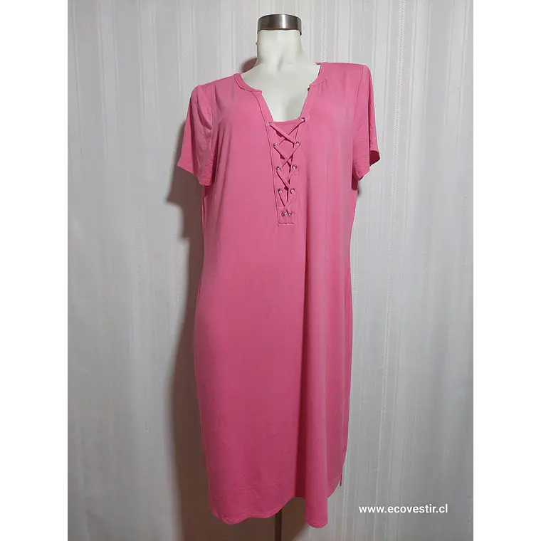 VESTIDO CASUAL ROSADO WHITE / BLACK TALLA XL 1