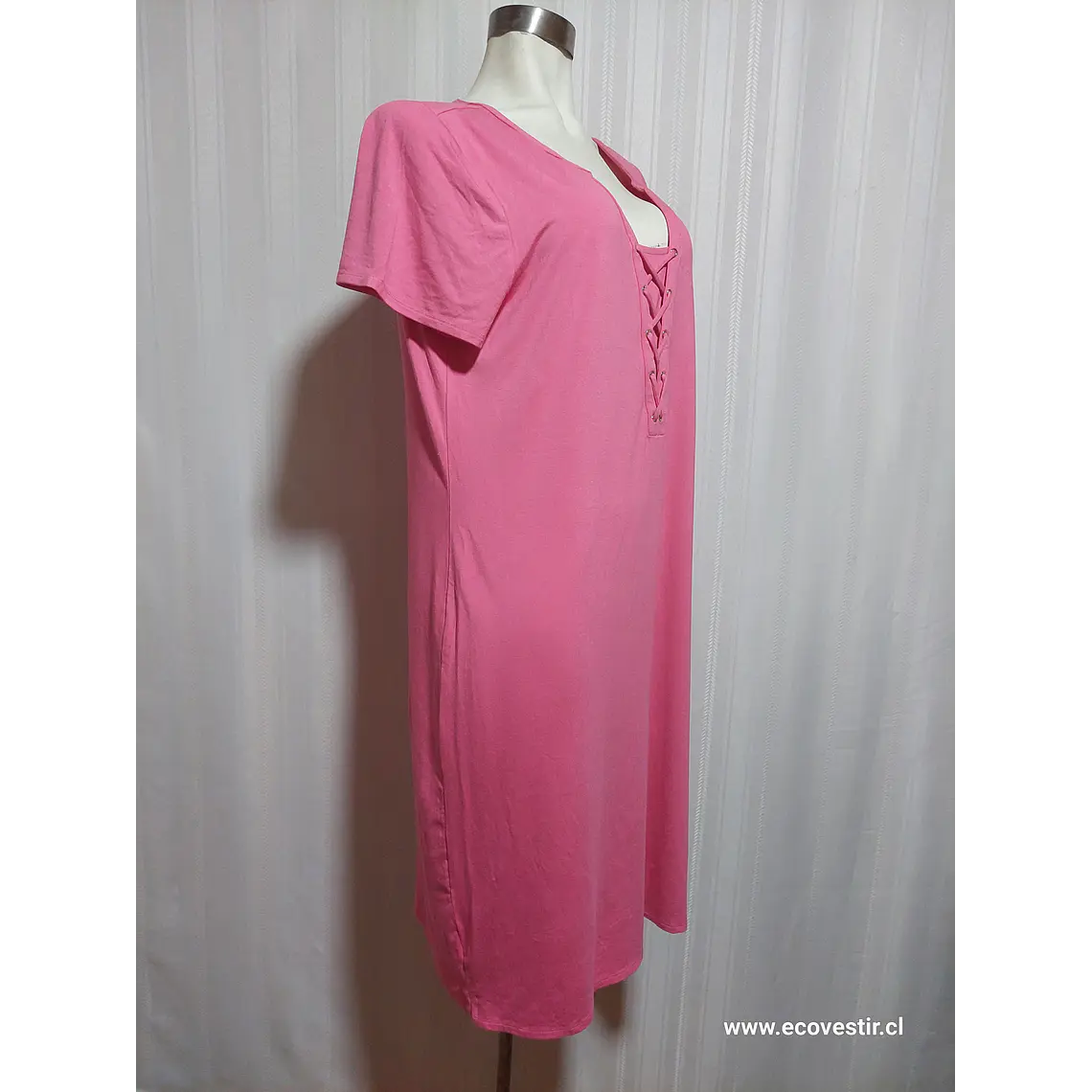 VESTIDO CASUAL ROSADO WHITE / BLACK TALLA XL 2