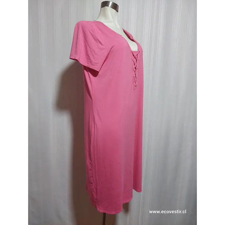 VESTIDO CASUAL ROSADO WHITE / BLACK TALLA XL 2