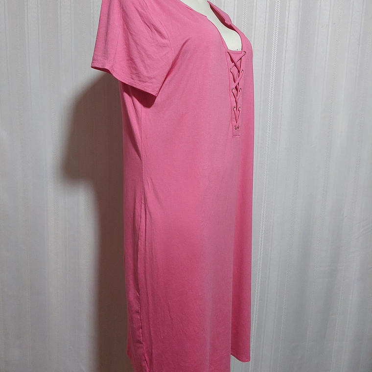 VESTIDO CASUAL ROSADO WHITE / BLACK TALLA XL 2