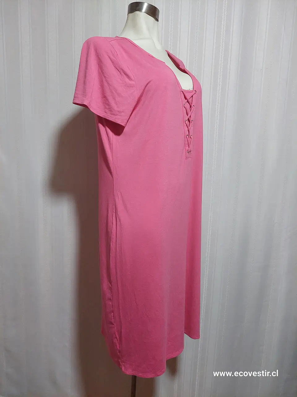VESTIDO CASUAL ROSADO WHITE / BLACK TALLA XL 2