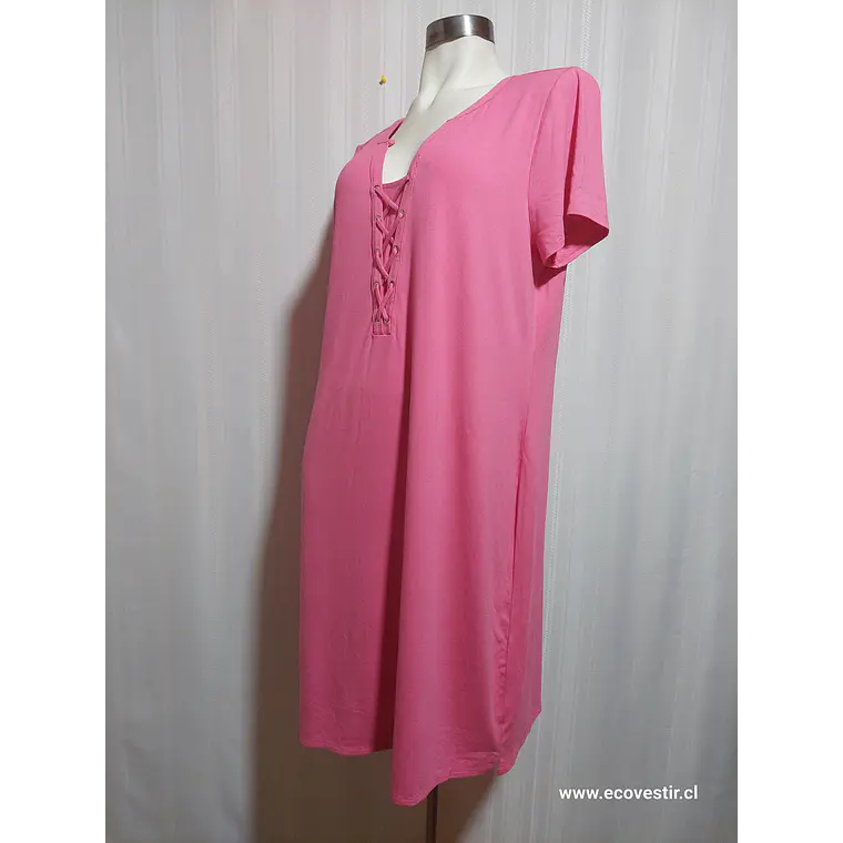 VESTIDO CASUAL ROSADO WHITE / BLACK TALLA XL 3