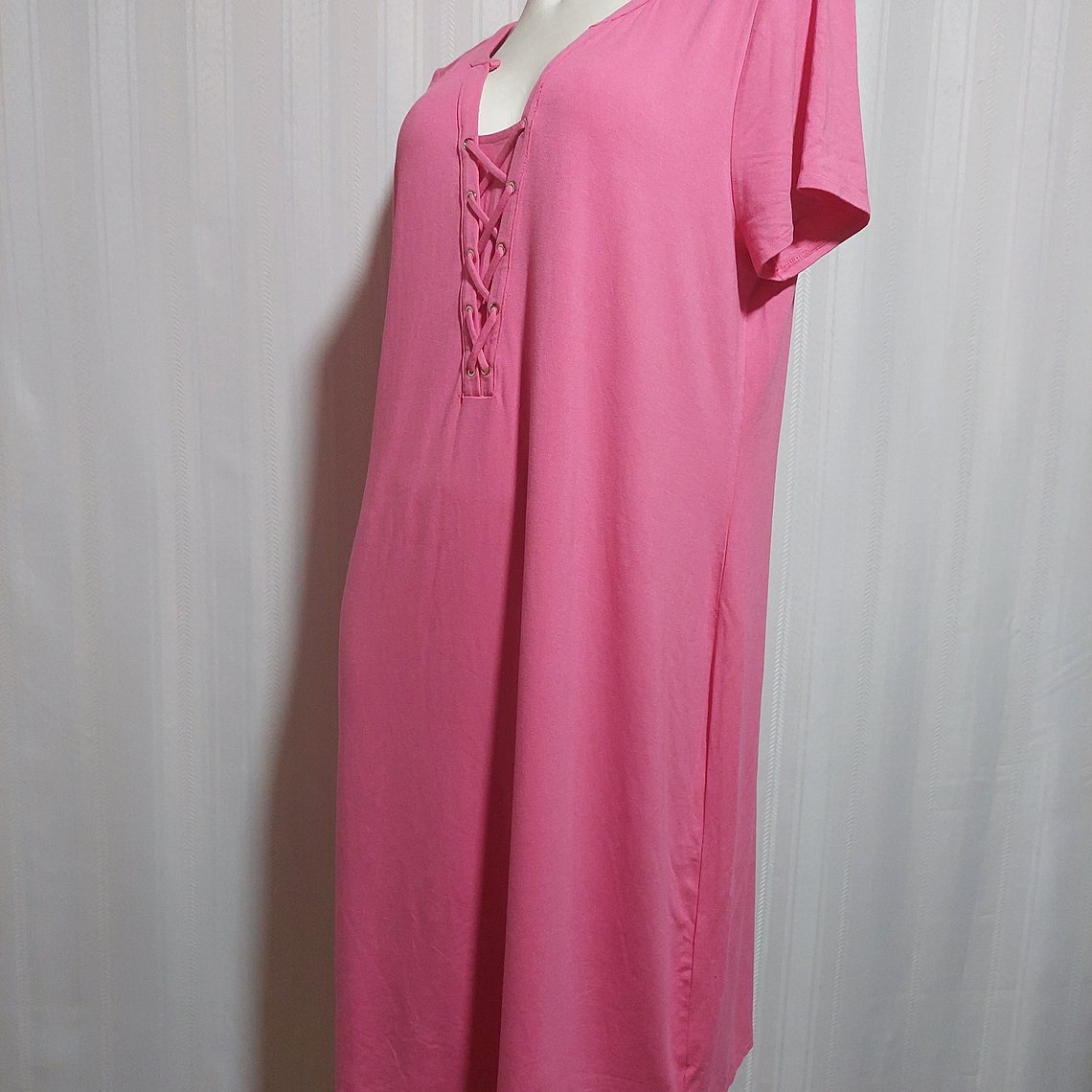 VESTIDO CASUAL ROSADO WHITE / BLACK TALLA XL 3