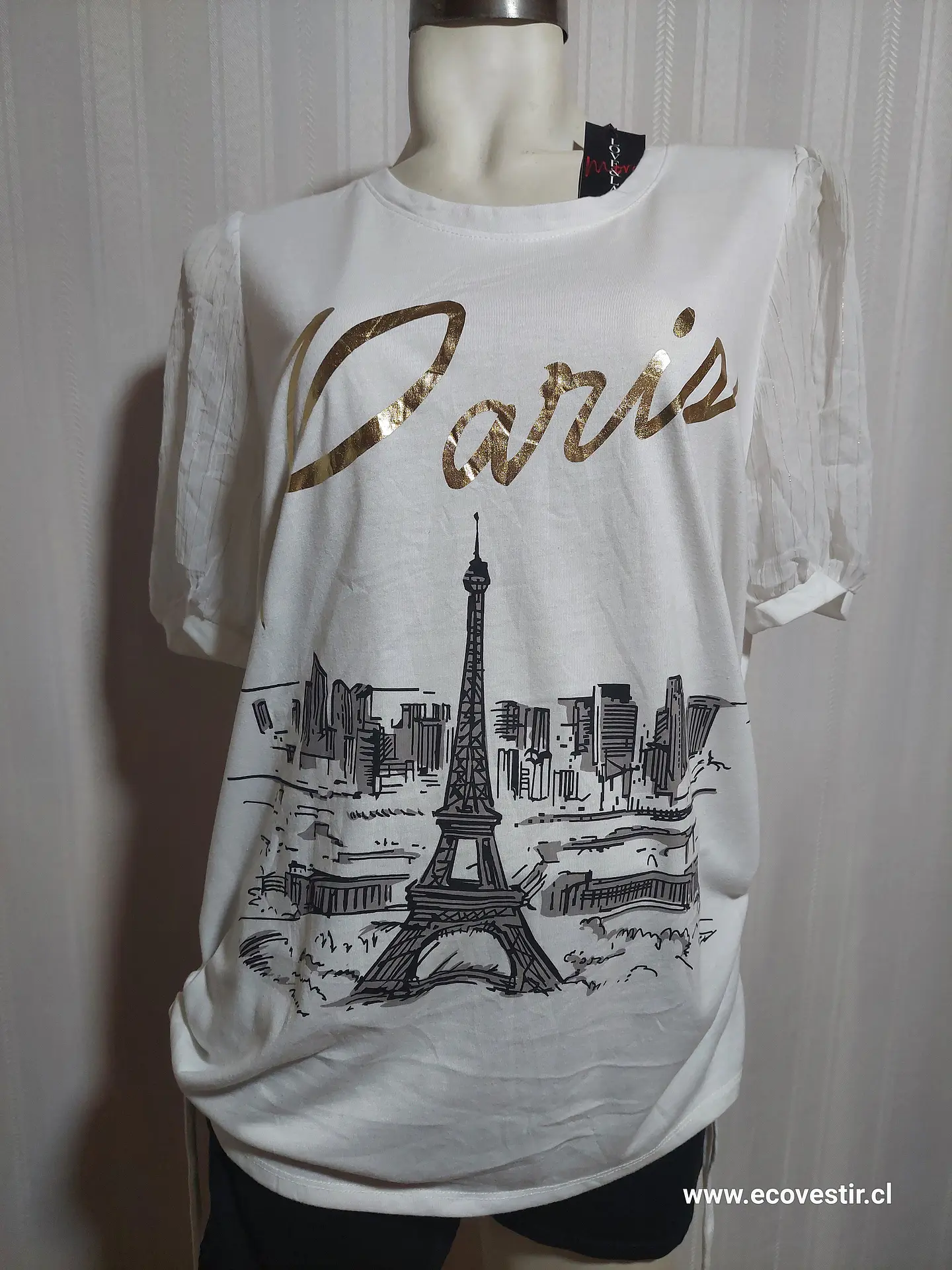 POLERA BLANCA LOVE & LACE TALLA XL 2