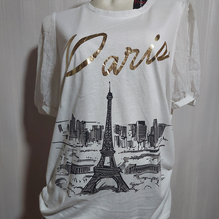 POLERA BLANCA LOVE & LACE TALLA XL 2