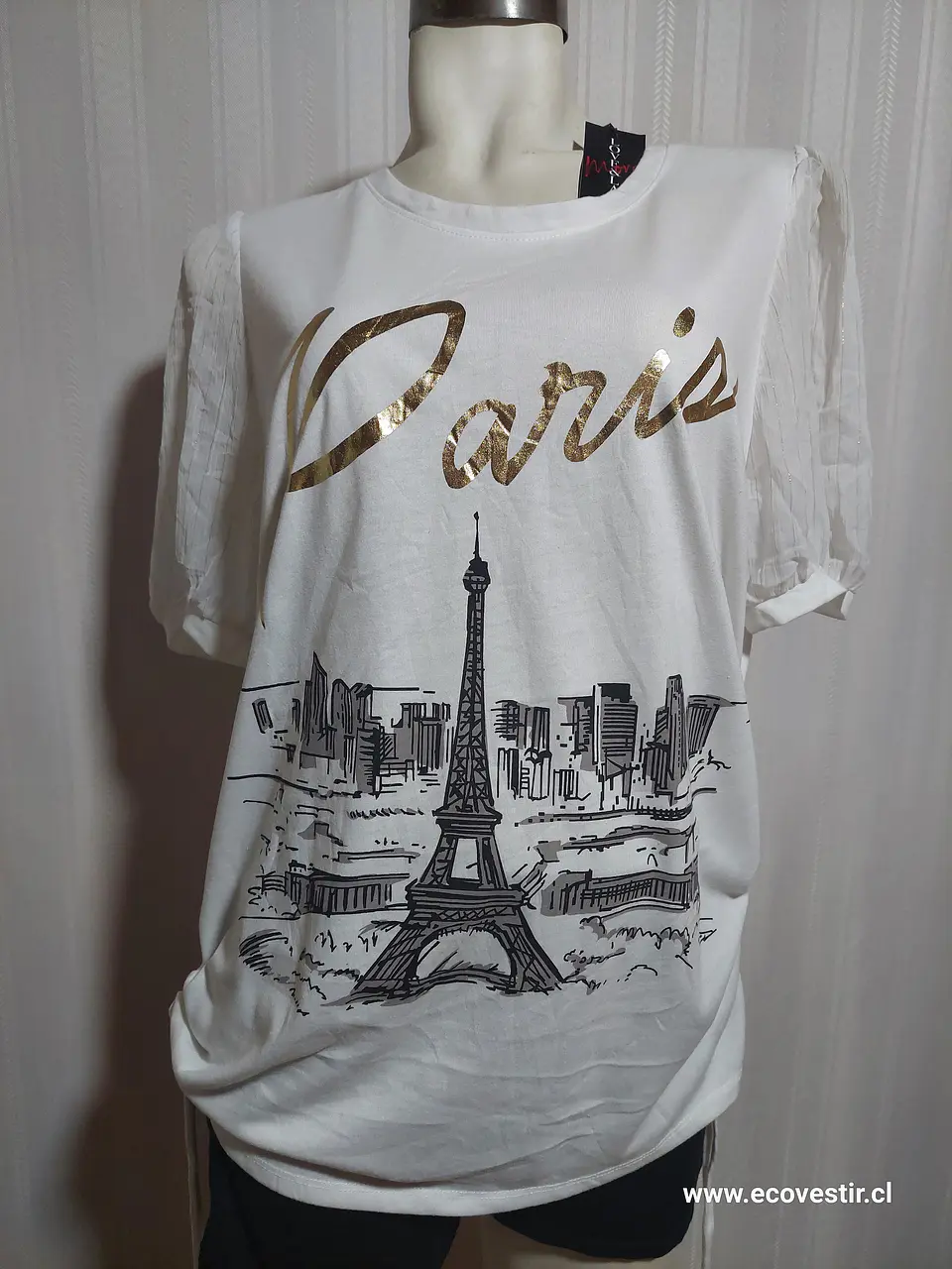 POLERA BLANCA LOVE & LACE TALLA XL 2
